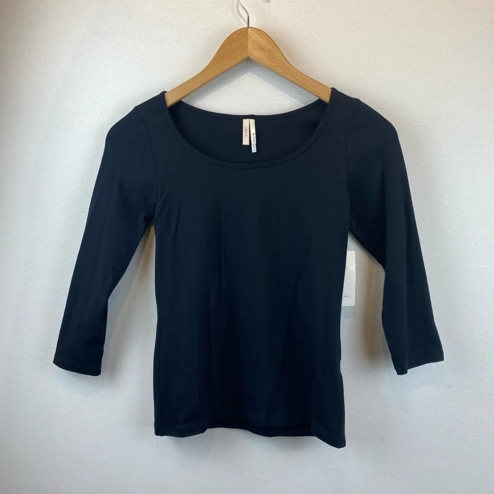 Frenchi blue scoop neck 3/4 sleeve tee NWT 💙✨ - Picture 3 of 10